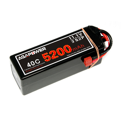 3s 5200mah 40c 2p lipo battery